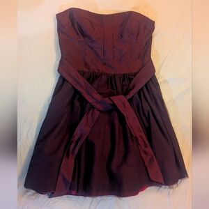 Elegant Purple Strapless Dress